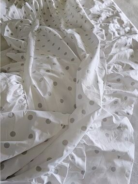 Lush Decor Tufted Dot Curtains White & Gray 40x84 - 4 Panels (2 sets)
